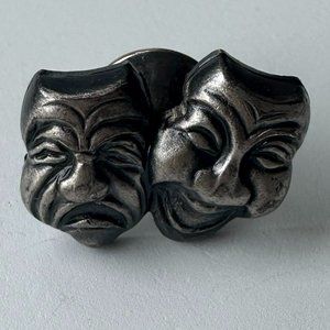 Tragedy and Comedy Tie Tack